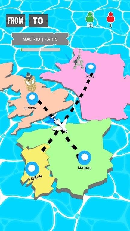 地图飞行模拟手机版(airline master)下载,地图飞行模拟,模拟游戏,飞行游戏