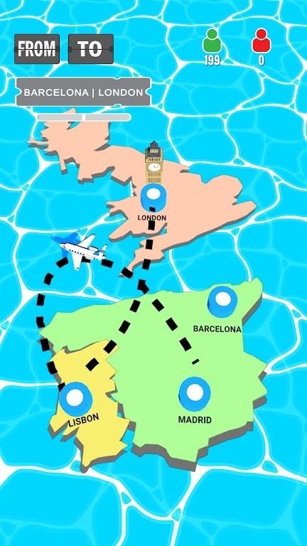 地图飞行模拟手机版(airline master)下载,地图飞行模拟,模拟游戏,飞行游戏